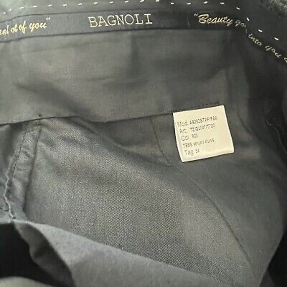 Bagnoli Sartoria Napoli Suit Wool Gray Virgin Wool & Cashmere Blend Size 44 US - Picture 15 of 16